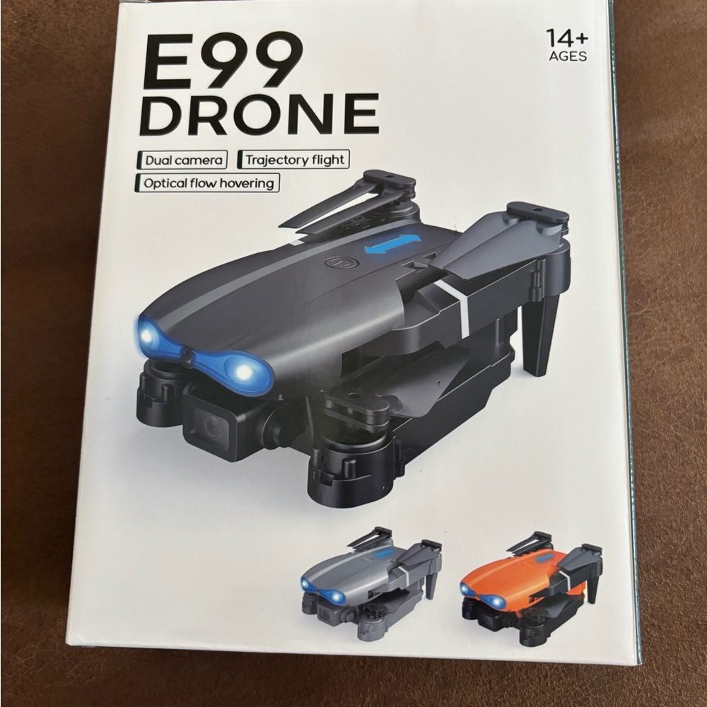E99 Drone with Dual Camera - Black and Orange